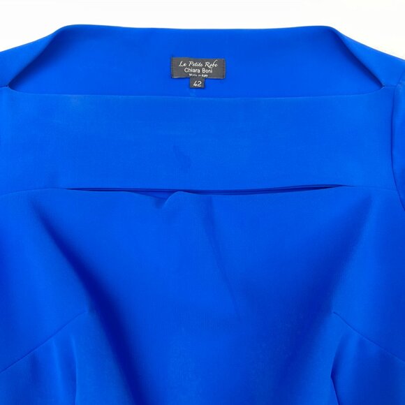 CHIARA BONI KATY CREPE KEYHOLE COLORBLOCK DRESS IT42 - Picture 2 of 9